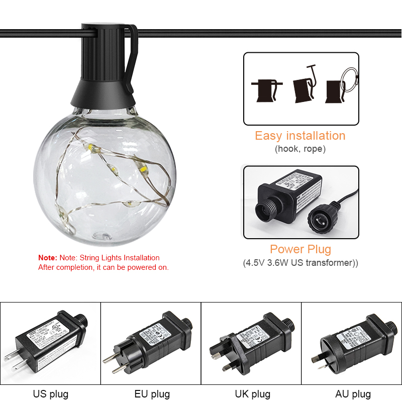 HCP064  G40铜线户外灯串